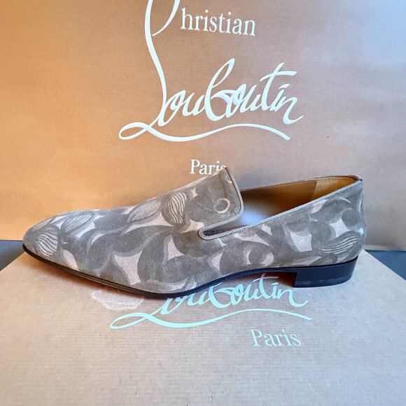 Christian Louboutin 3240038 Dandelion Flat Velvet Leather Loafers shoes, 43, 44 - Picture 7 of 13